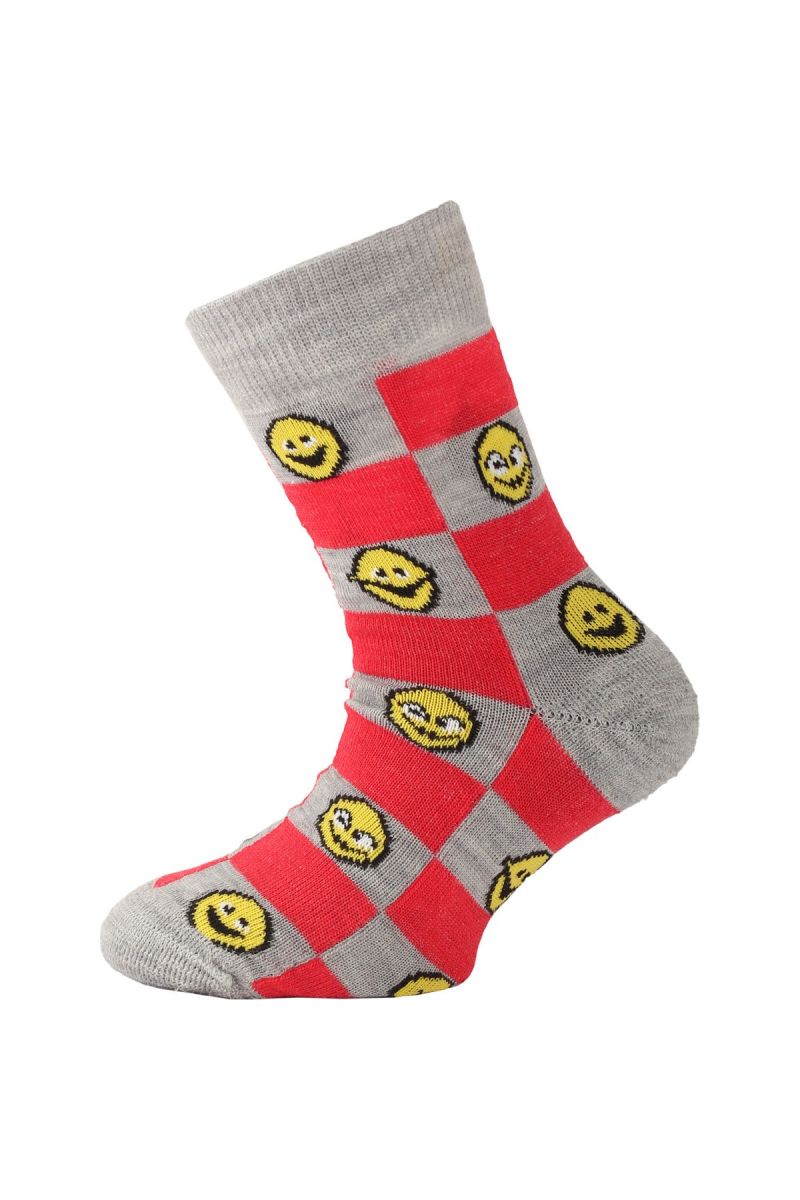 Lasting detské merino ponožky TJE červené Veľkosť: (34-37) S