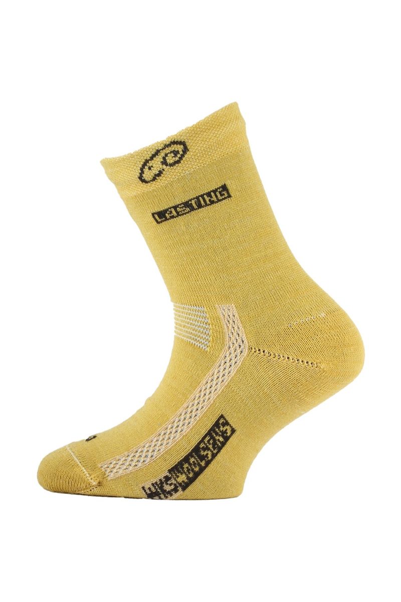 Lasting detské merino ponožky TJS horčicovej Veľkosť: (29-33) XS