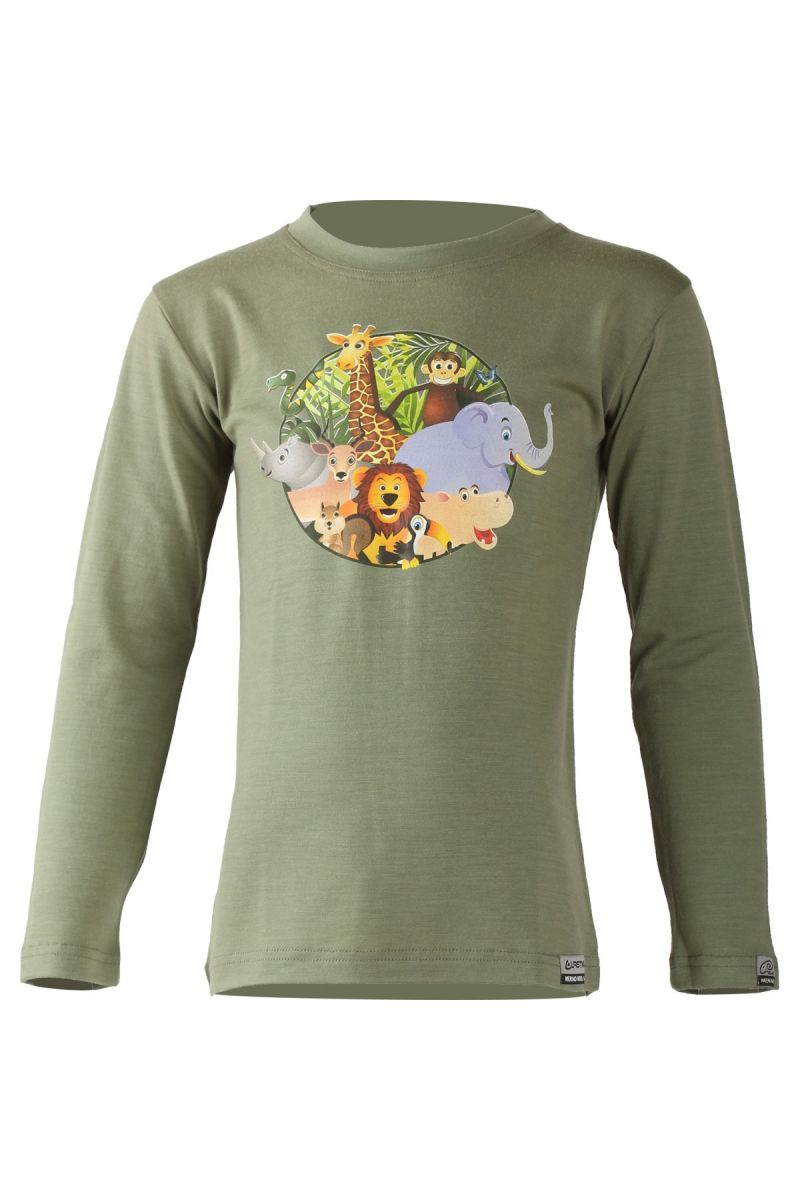 Lasting detské merino triko ALI zelené Veľkosť: 130