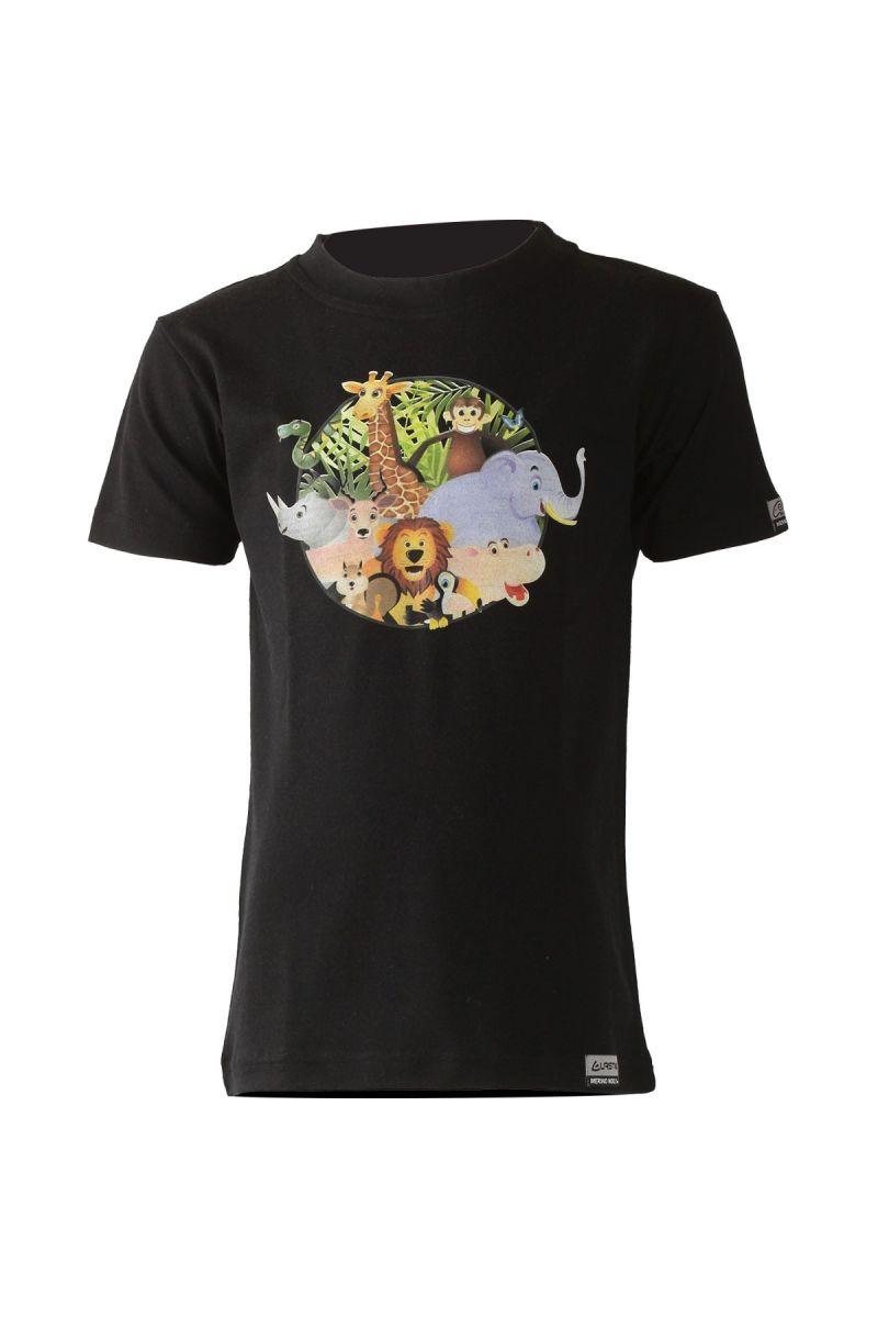 Lasting detské merino triko ANIM čierne Veľkosť: 140 8596445013665