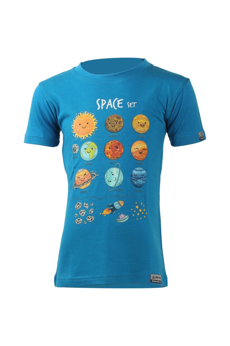 Lasting detské merino tričko LUNA 5151 modré Veľkosť: 100