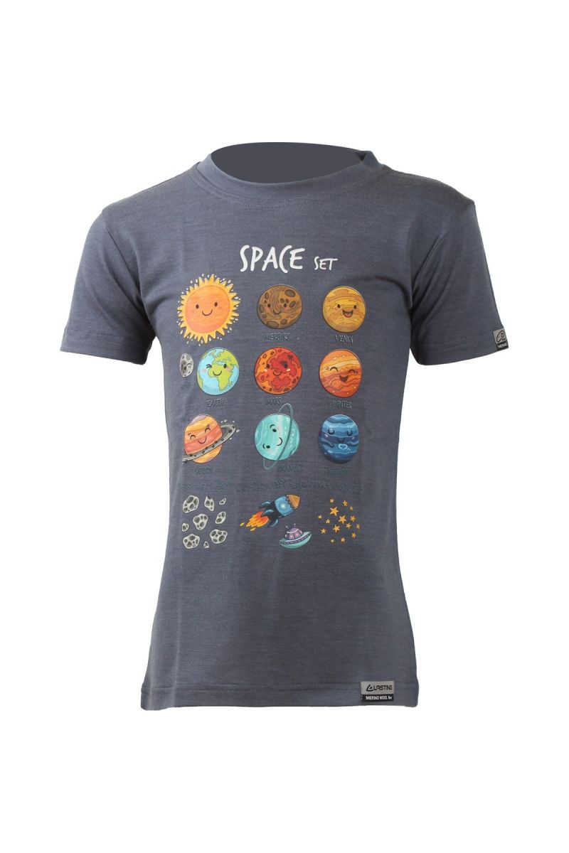 Lasting detské merino tričko LUNA 5656 modré Veľkosť: 100