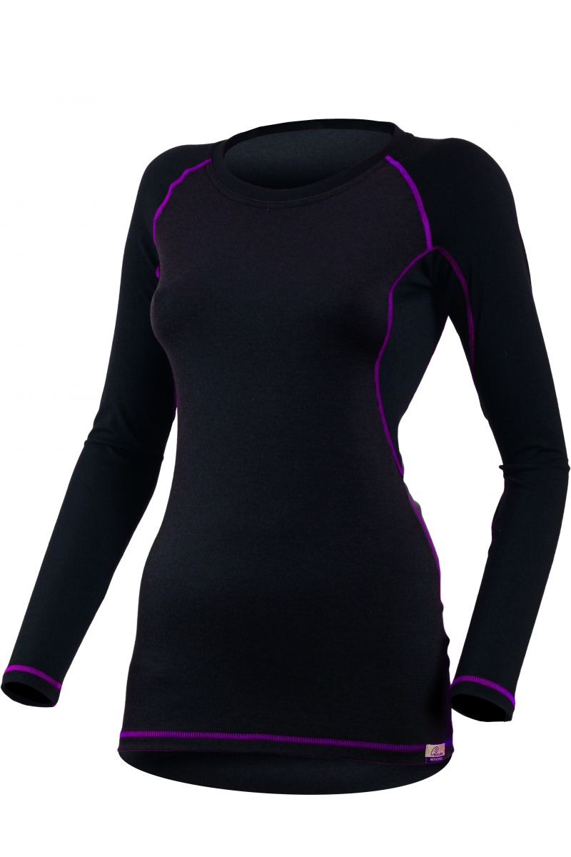 Lasting DITA 9045 čierne vlnené merino triko Veľkosť: XL