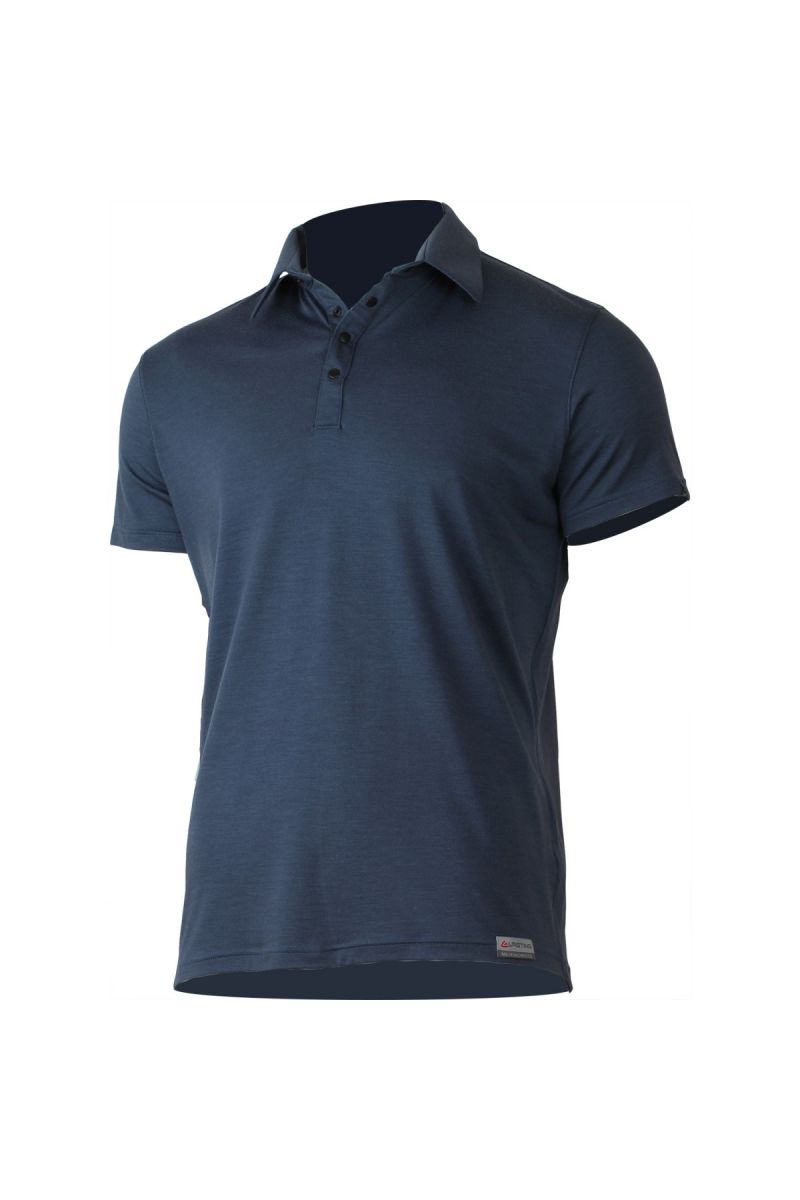Lasting ELIOT 5656 modrá vlnená merino polo košele Veľkosť: XXL 8595067849577