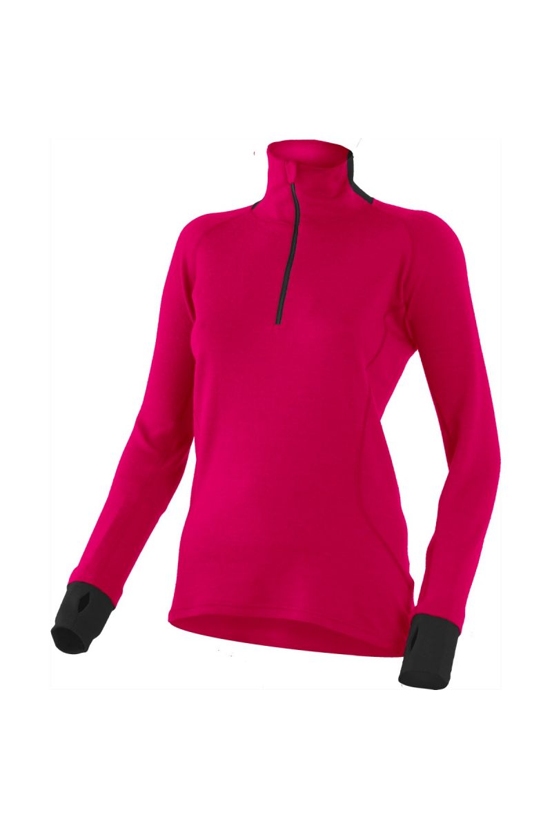 Lasting EMILY 4749 ružová vlnená merino mikina Veľkosť: S 8595067857138