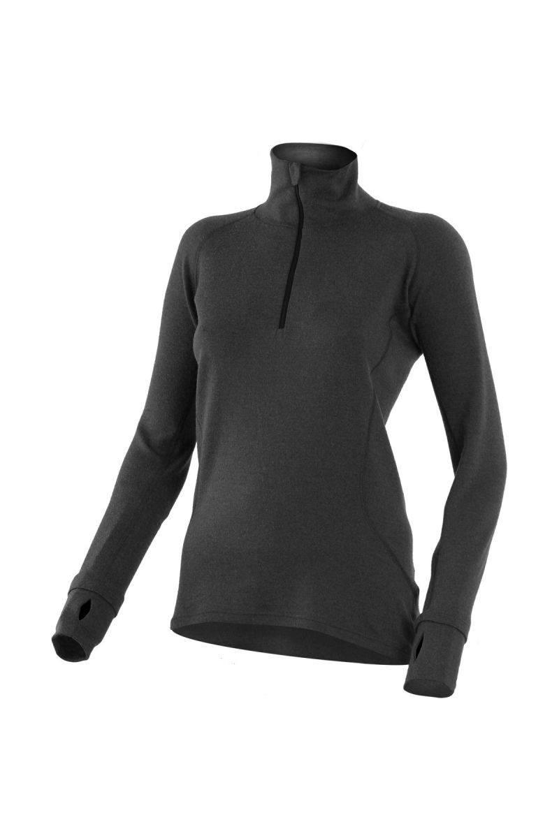 Lasting EMILY 9099 čierna vlnená merino mikina Veľkosť: M 8595067854526