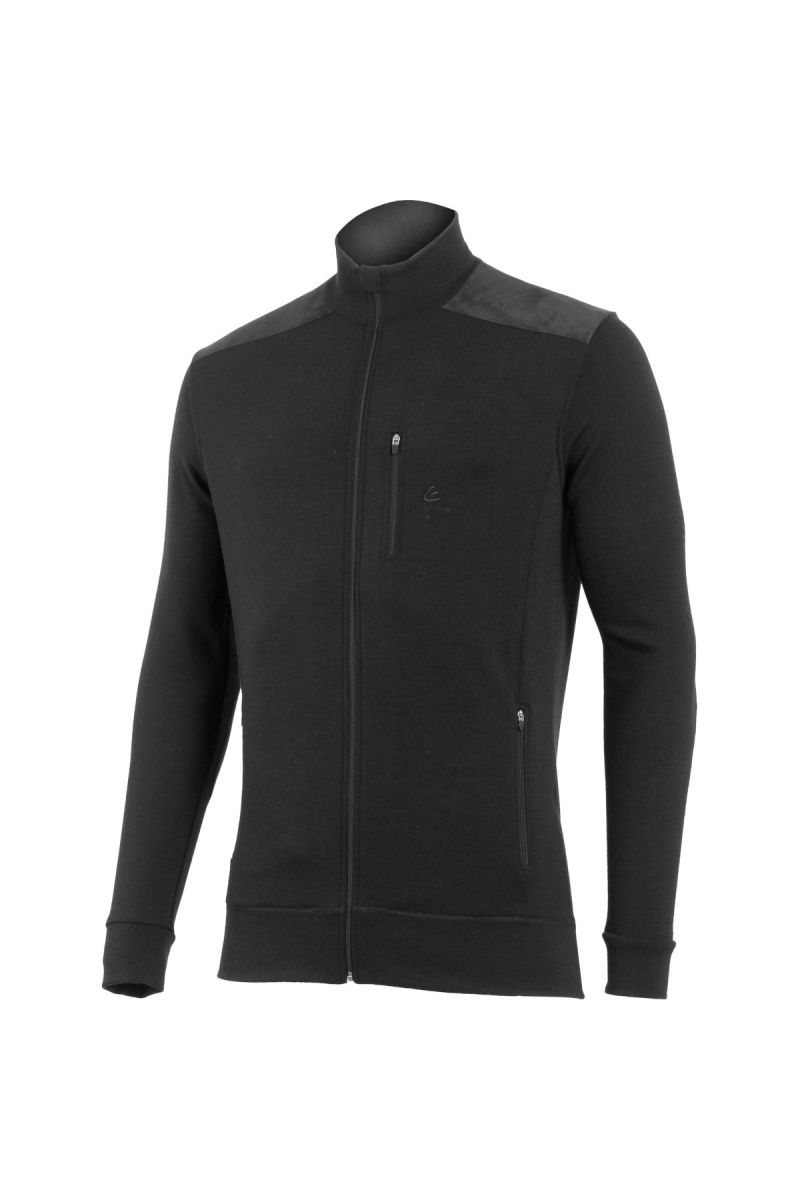 Lasting HUBERT 9090 čierna vlnená merino mikina Veľkosť: M 8595067806648