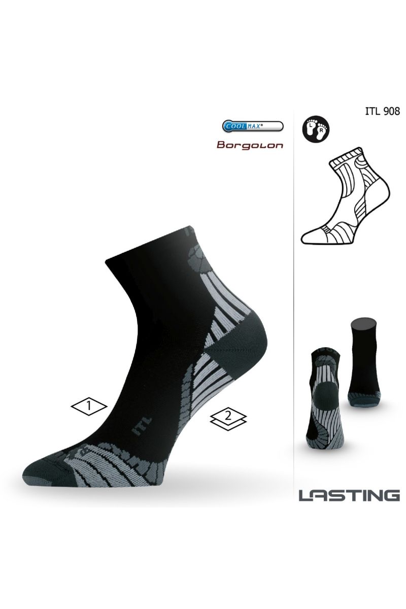 Lasting ITL 908 čierna terkingová ponožka Veľkosť: (34-37) S