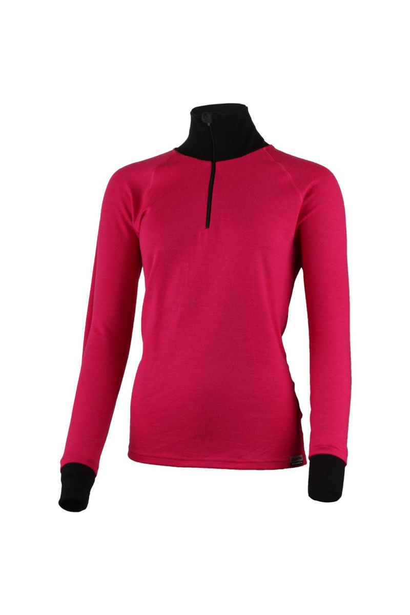 Lasting KAMILA 4799 ružová vlnená merino mikina Veľkosť: S