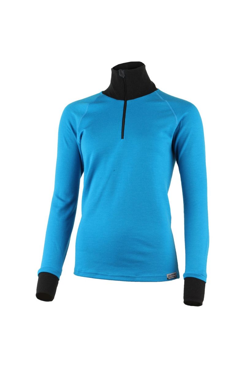 Lasting KAMILA 5199 modrá vlnená merino mikina Veľkosť: L