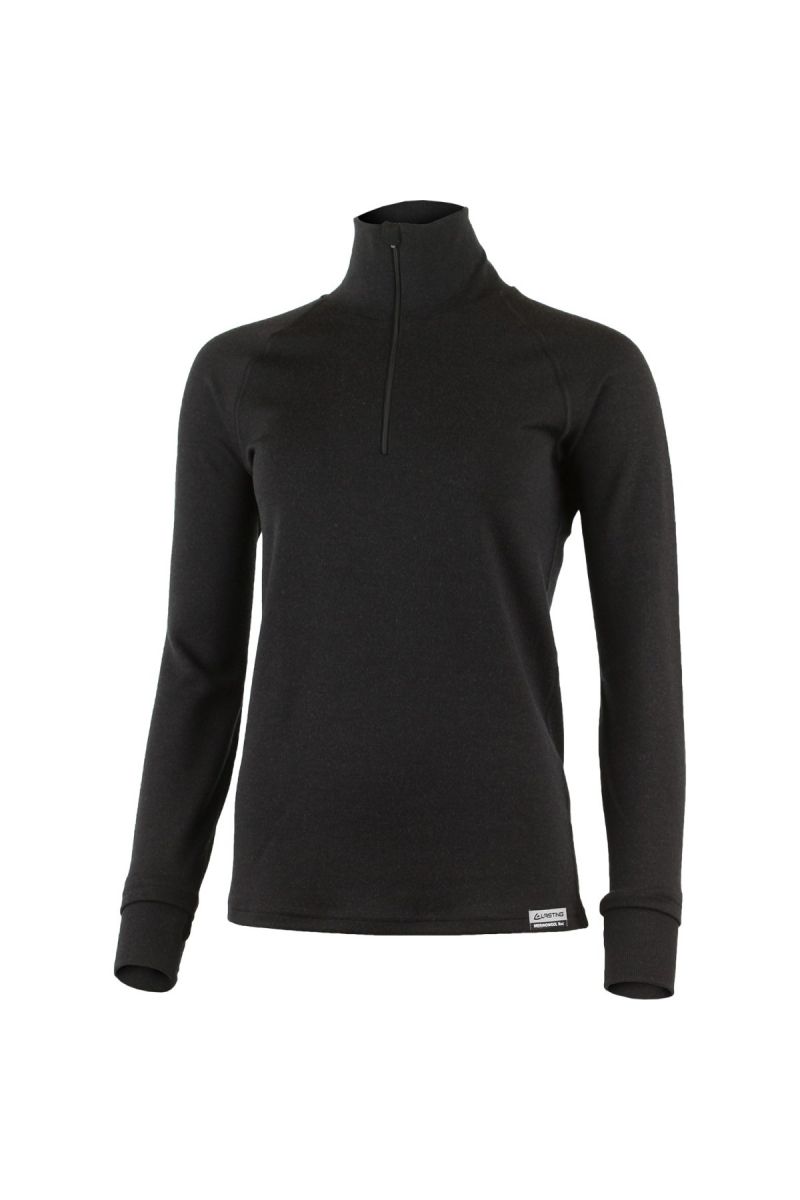 Lasting KAMILA 9099 čierna vlnená merino mikina Veľkosť: M 8595067891637