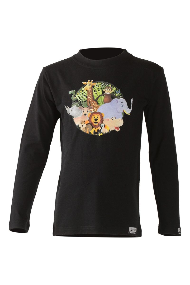 Lasting detské merino triko ALI čierne Veľkosť: 130