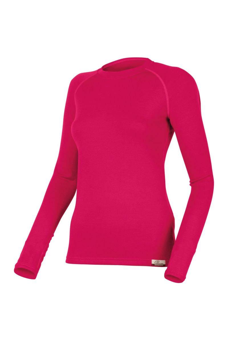 Lasting LENA 4747 ružová vlnená merino mikina Veľkosť: XL 8595067818672