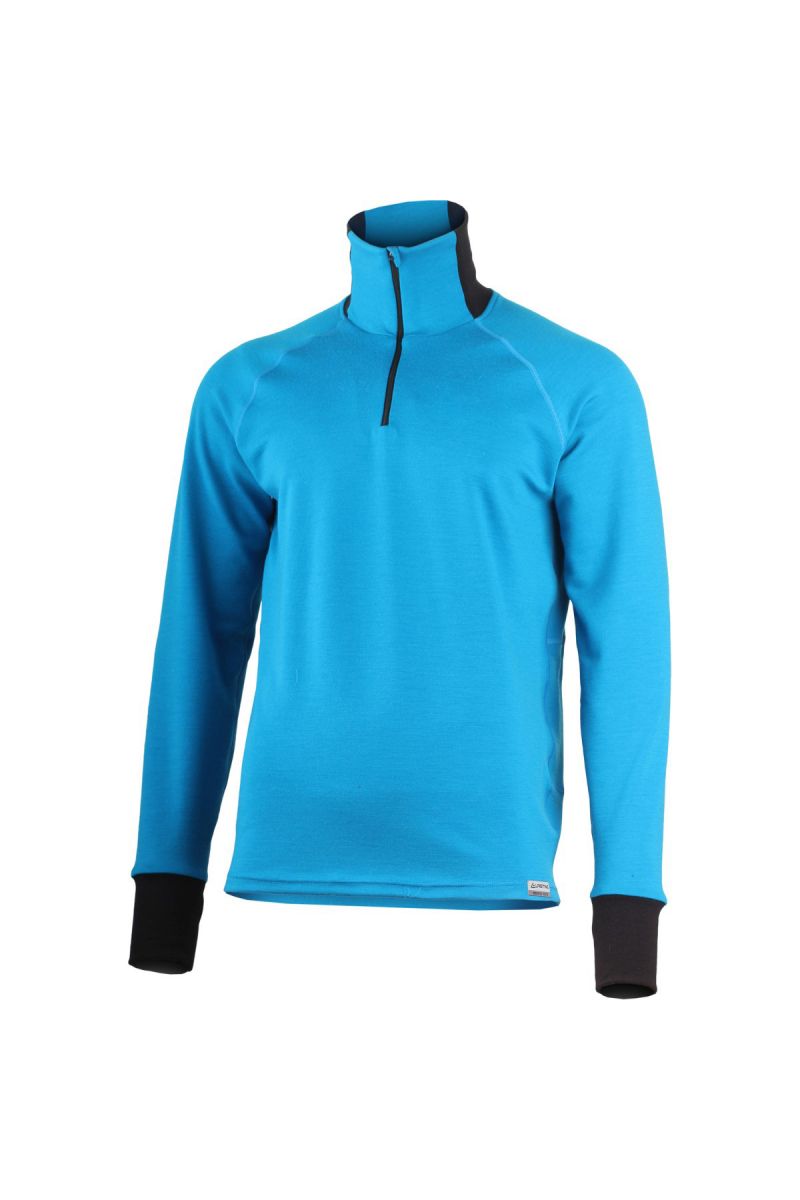 Lasting LEO 5199 modrá vlnená merino mikina Veľkosť: XL