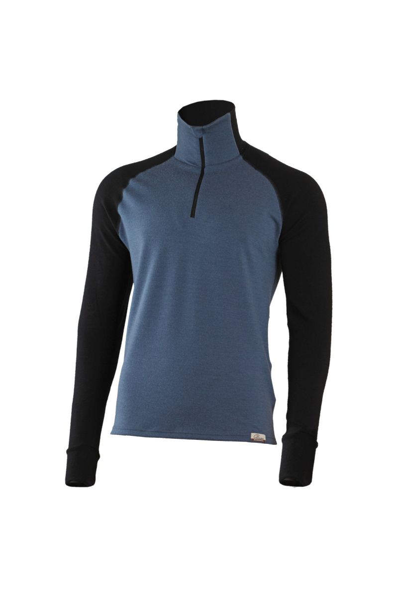 Lasting LEO 5699 modrá vlnená merino mikina Veľkosť: M