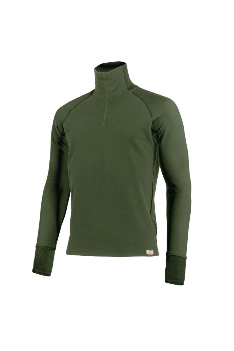 Lasting LEO 6262 zelená vlnená merino mikina Veľkosť: XL