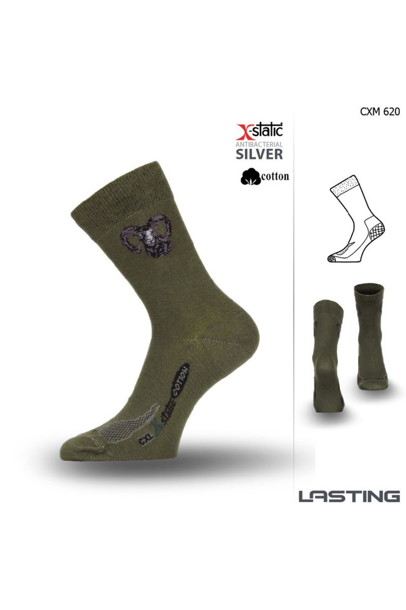 Lasting Letné ponožka CXM 620 zelená Veľkosť: (42-45) L