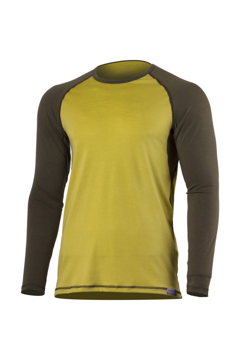 Lasting MARIO 6463 horčicovej pánske vlnené merino triko Veľkosť: S