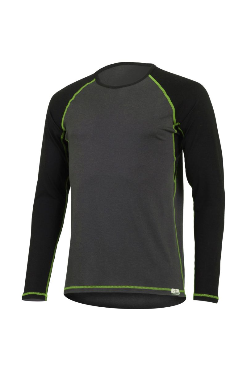 Lasting MARIO 8961 šedé pánske vlnené merino triko Veľkosť: L 8595067886541