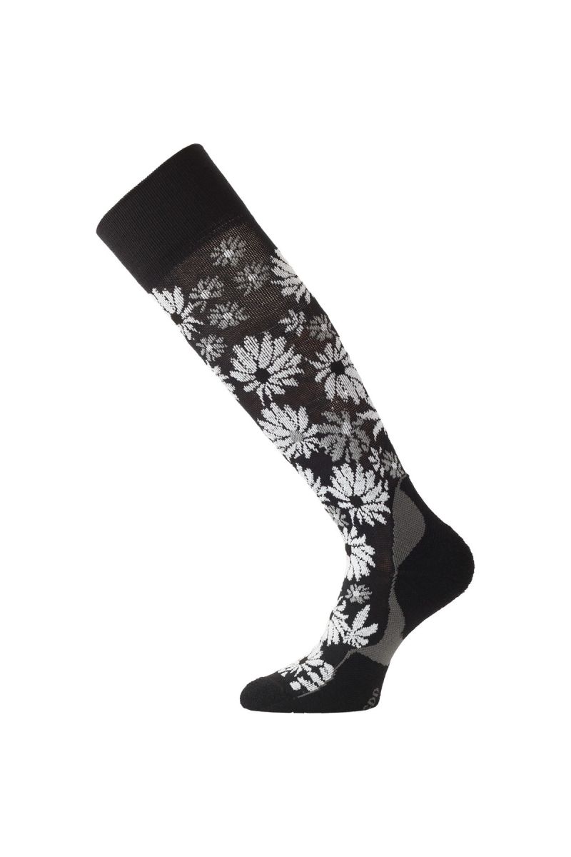 Lasting merino lyžiarske podkolienky SDD čierne Veľkosť: (38-41) M