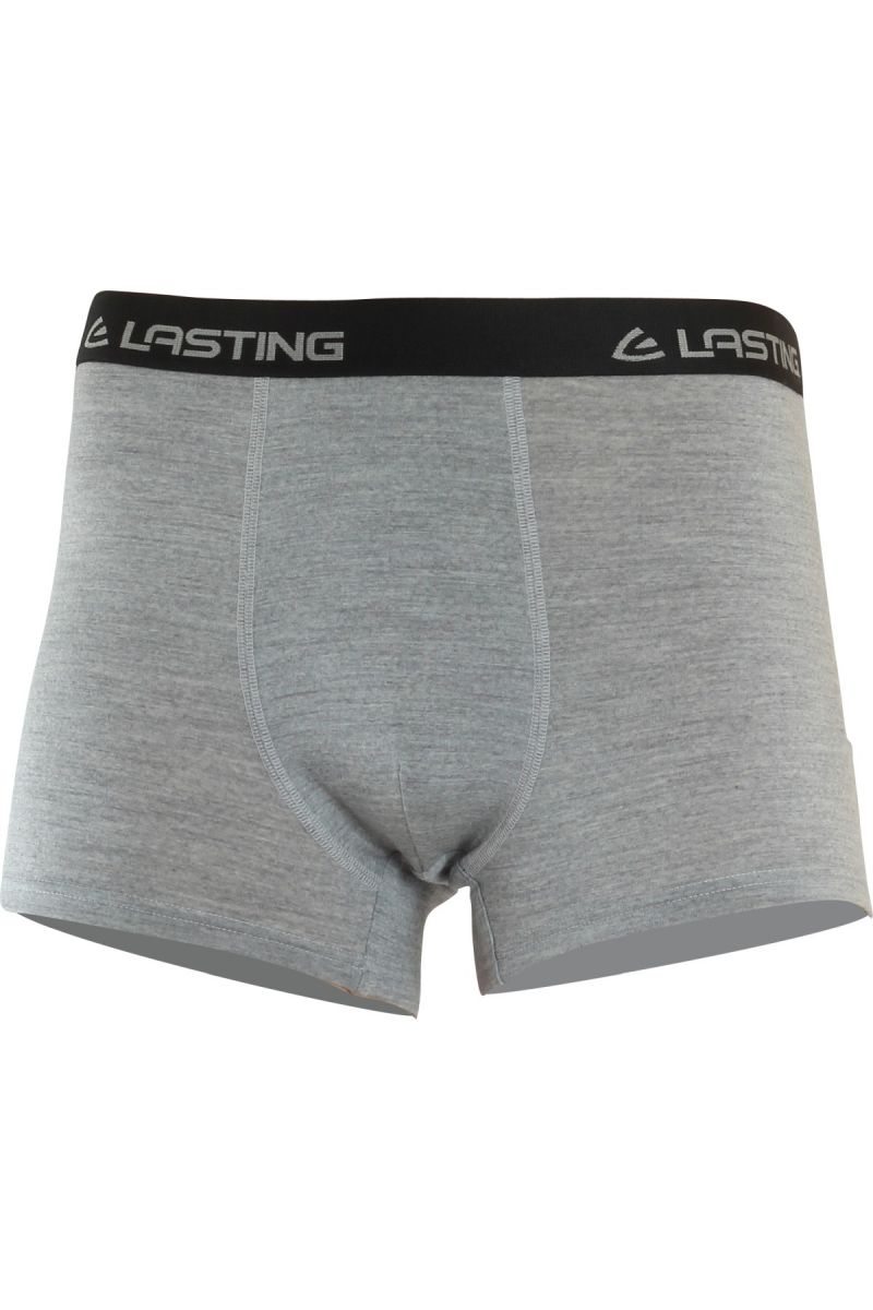 Lasting Noro 8484 šedej vlnené merino boxerky Veľkosť: M