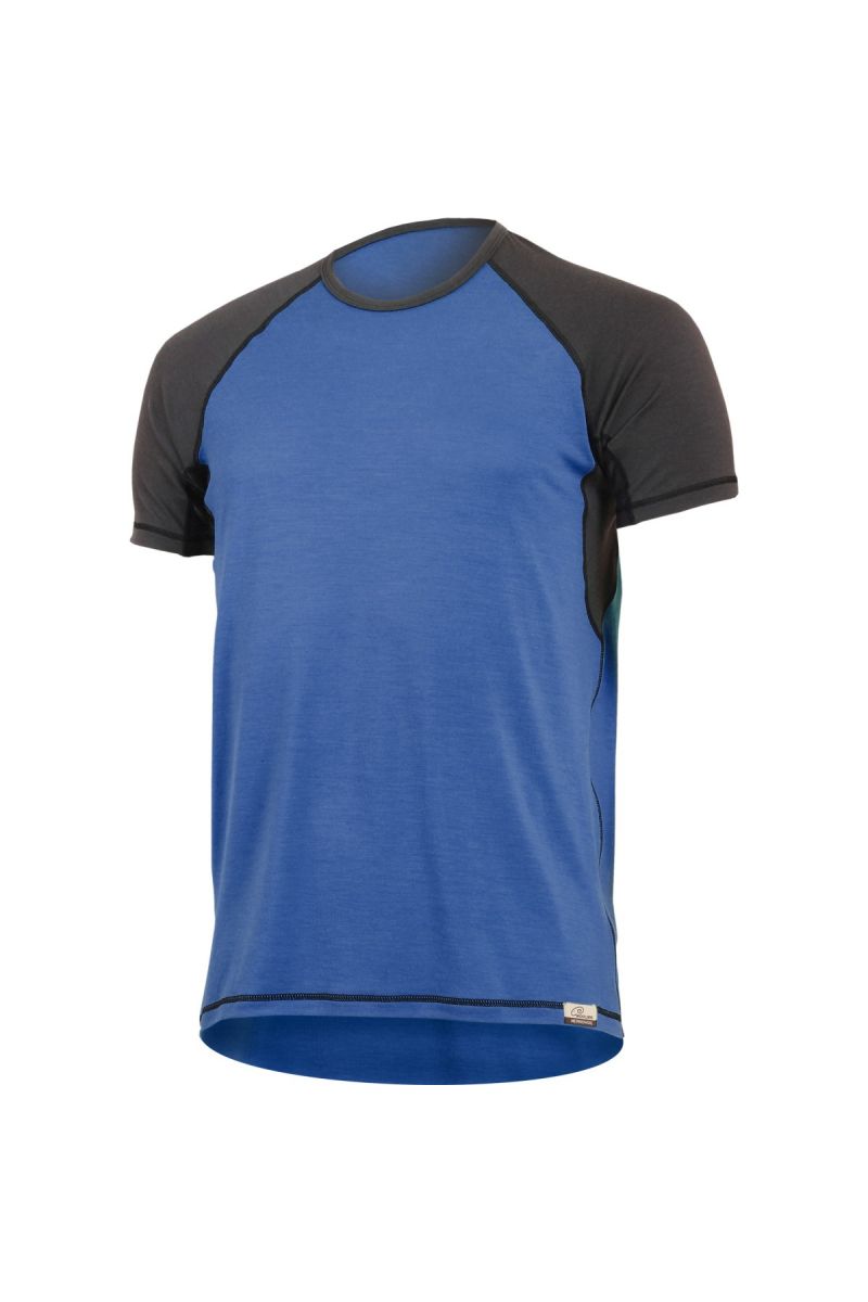 Lasting OTO 5180 modré pánske vlnené merino triko Veľkosť: S