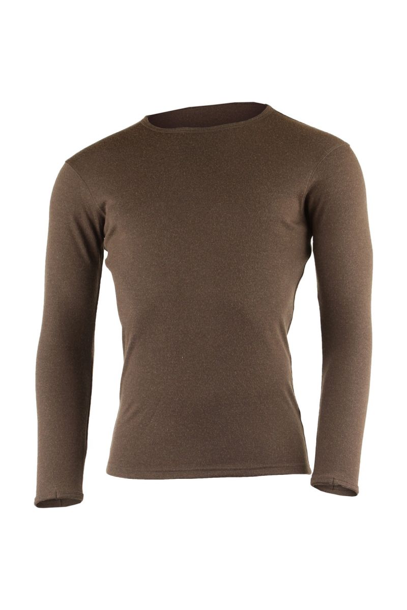 Lasting pánska merino mikina BELO 7777 hnedá Veľkosť: XL