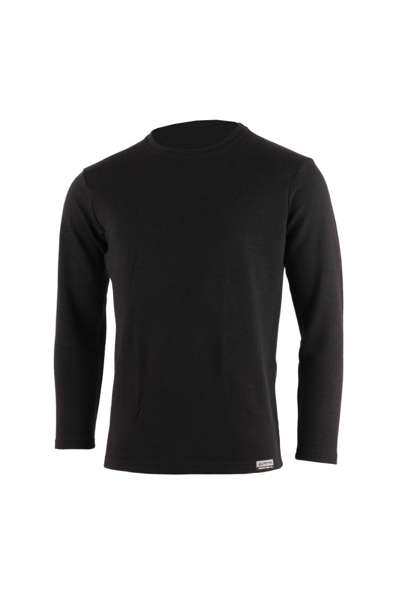 Lasting pánska merino mikina WOLK 9090 čierna Veľkosť: L