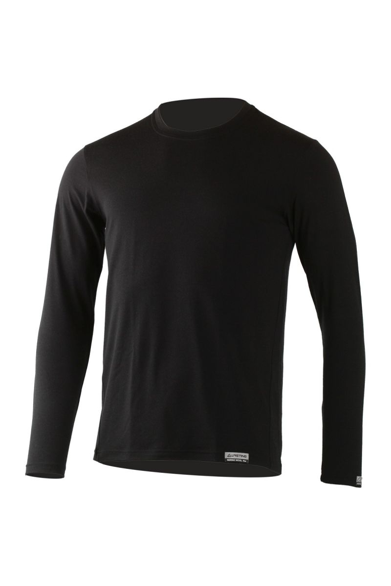 Lasting pánske merino tričko ALAN 9090 čierne Veľkosť: L