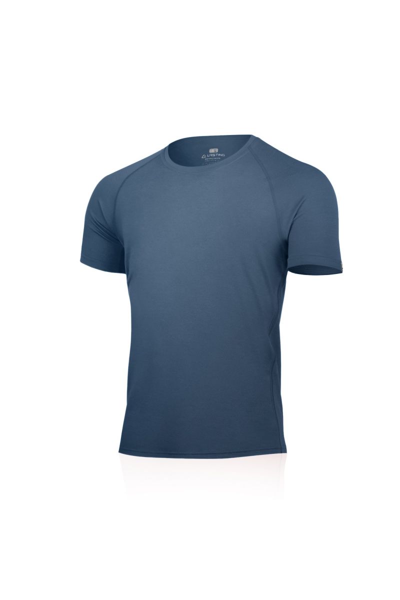 Lasting Quido 5656 modré pánske vlnené merino triko Veľkosť: L 8595067870601