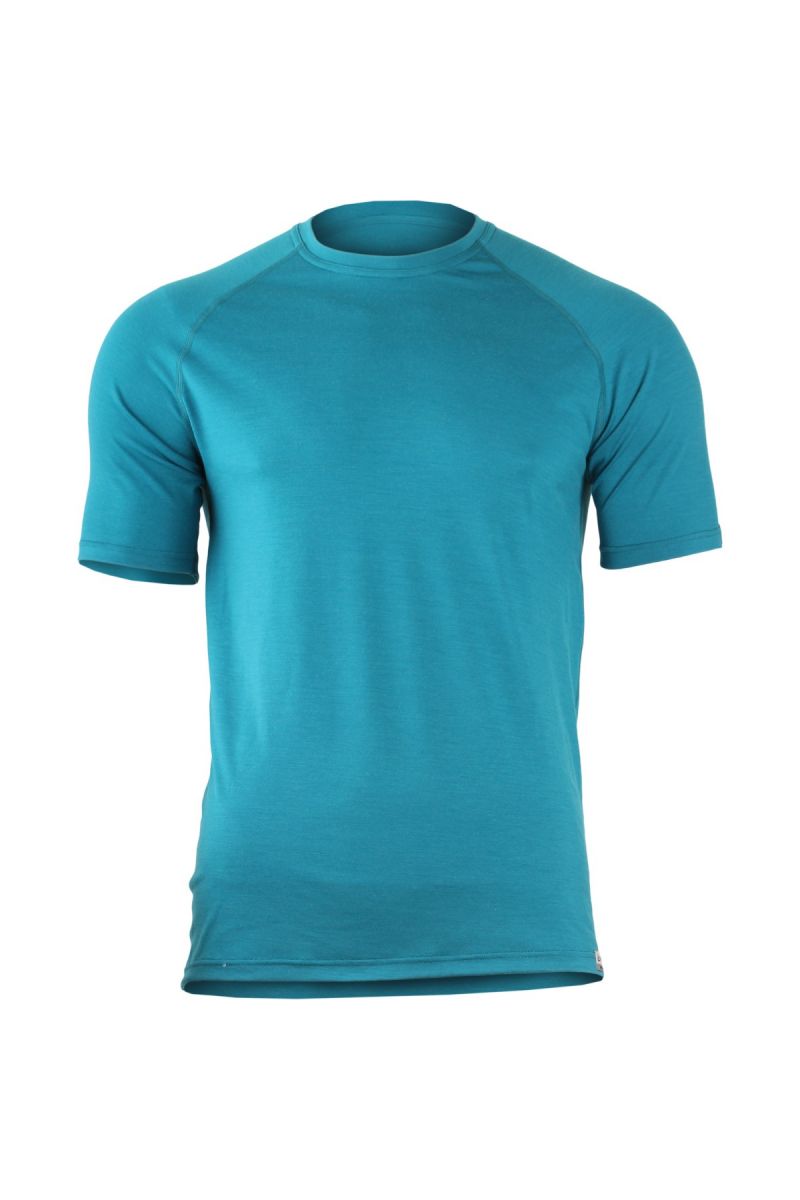 Lasting Quido 5858 modré pánske vlnené merino triko Veľkosť: XL