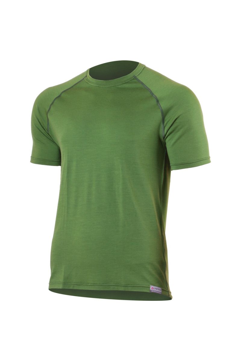 Lasting Quido 6060 zelené pánske vlnené merino triko Veľkosť: XXL