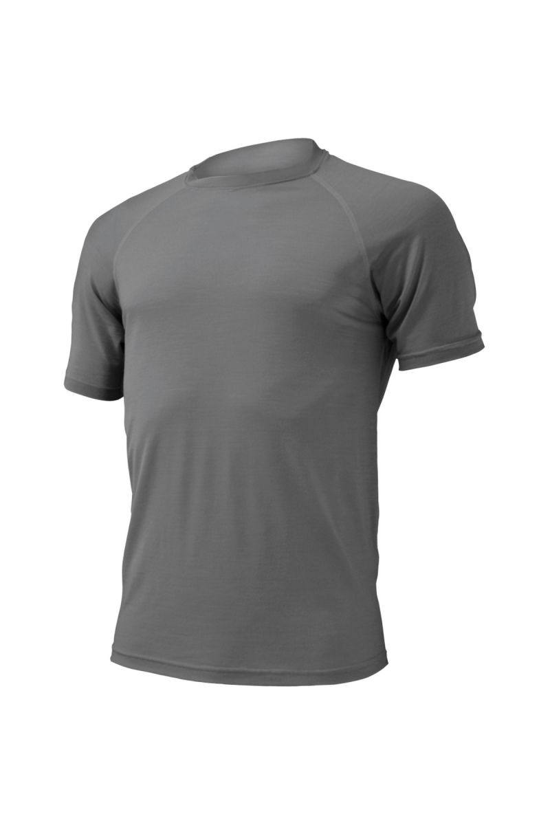 Lasting Quido 8080 šedé pánske vlnené merino triko Veľkosť: M