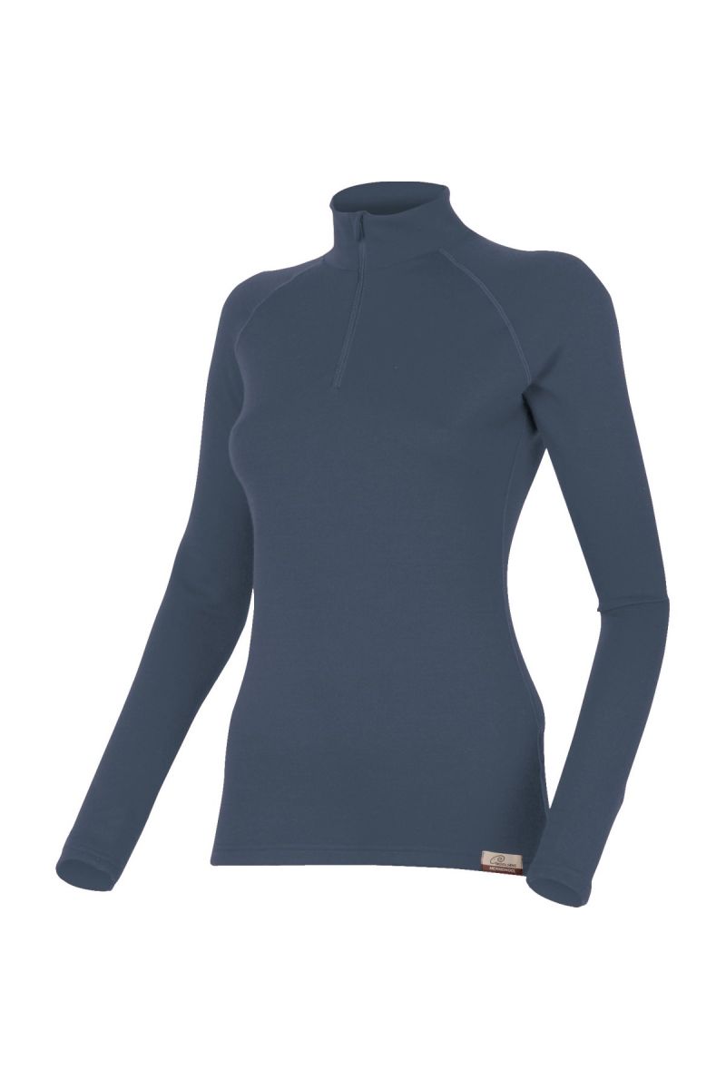 Lasting RITA 5656 modrá vlnená merino mikina Veľkosť: L 8595067824864