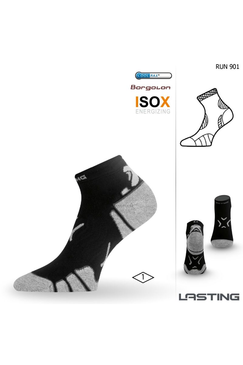 Lasting RUN 901 čierna bežecké ponožky Veľkosť: (34-37) S