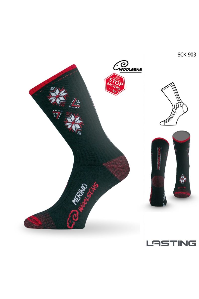 Lasting SCK 903 čierna Lyžiarske ponožky Veľkosť: (46-49) XL