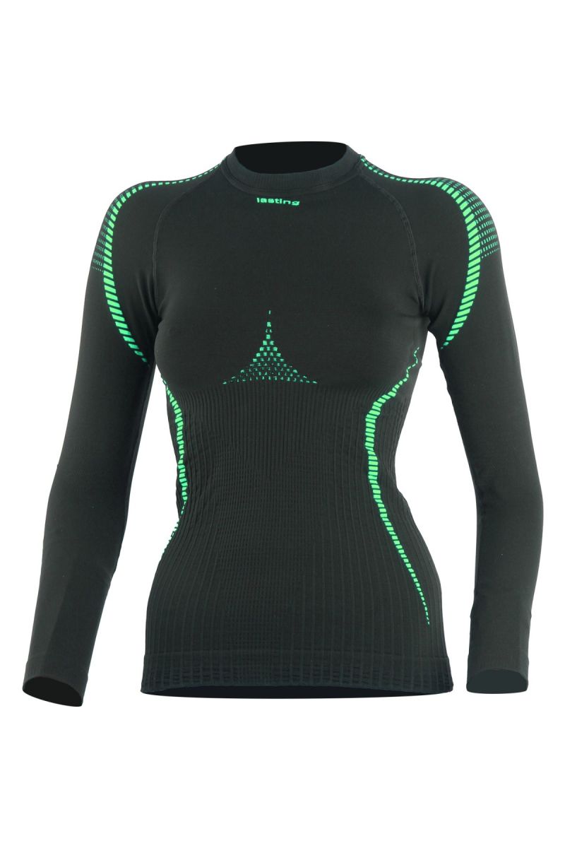 Lasting SITA 9060 čierne termo bezšvové tričko Veľkosť: XXS/XS