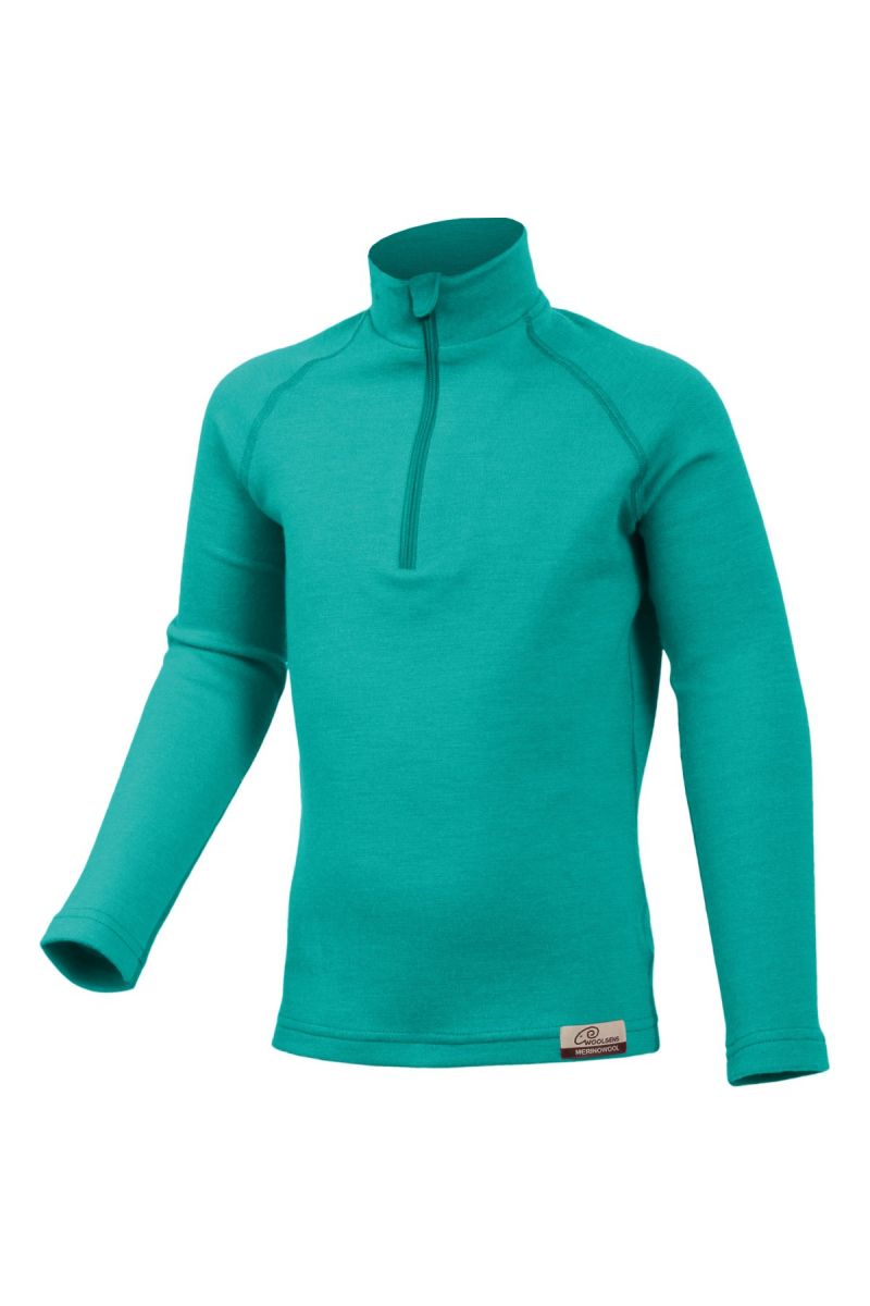 Lasting SOLY 6565 zelená Merino mikina Veľkosť: 110