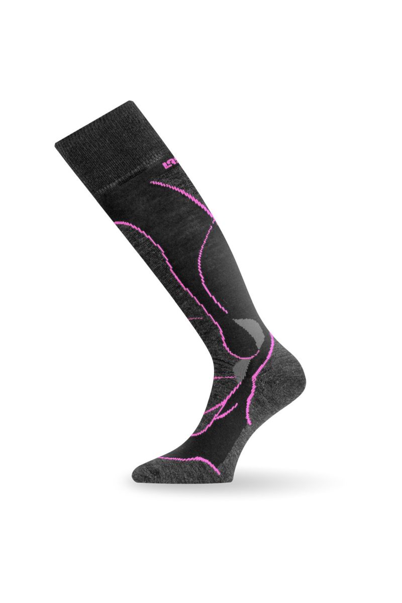 Lasting STW 984 Merino podkolienky čierna Veľkosť: (42-45) L