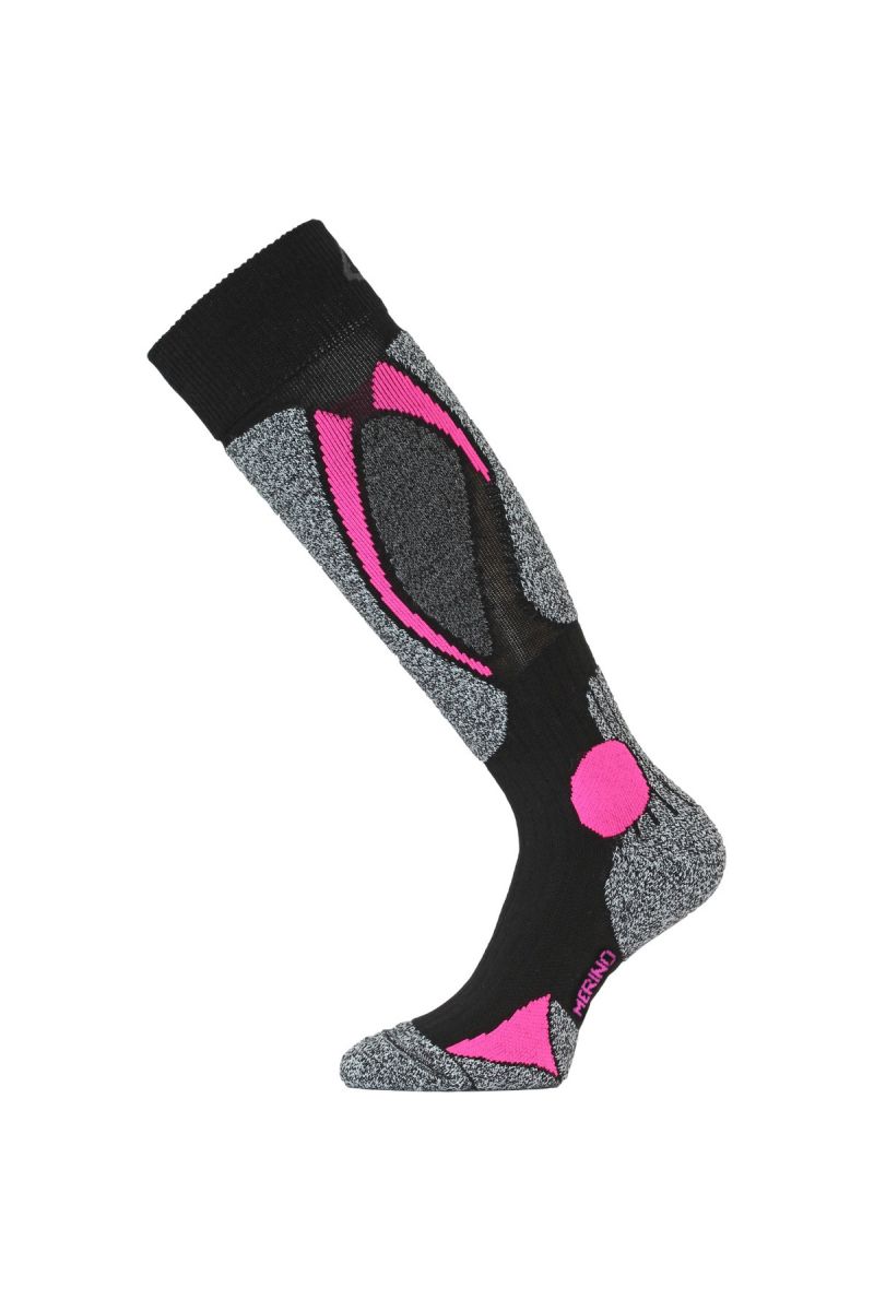 Lasting SWC 904 čierna merino ponožky lyžiarske Veľkosť: (42-45) L