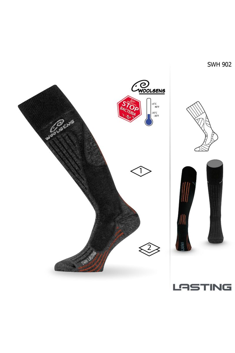 Lasting SWH 902 čierna silné podkolienky Veľkosť: (42-45) L
