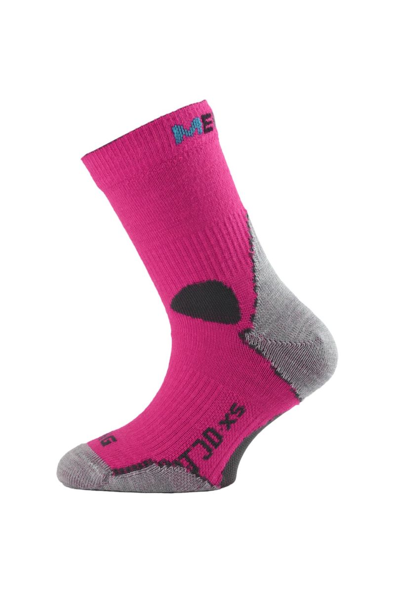 Lasting TJD 408 ružové merino ponožka junior slabšie Veľkosť: (24-28) XXS 8595067881263