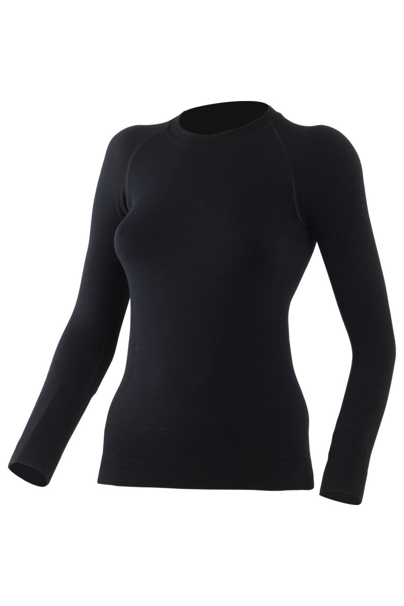 Lasting Wara 9090 čierna bezšvové Merino triko Veľkosť: L/XL