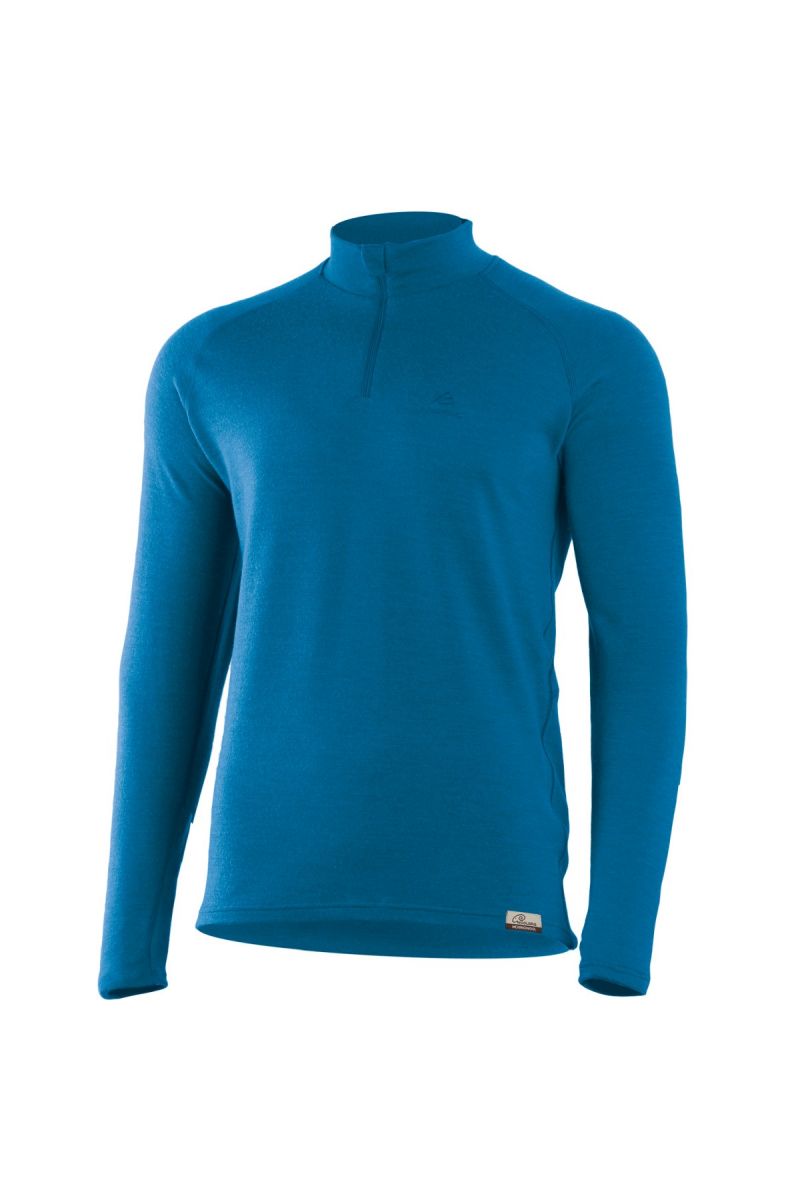 Lasting Wary 5151 modrá vlnená merino mikina Veľkosť: M