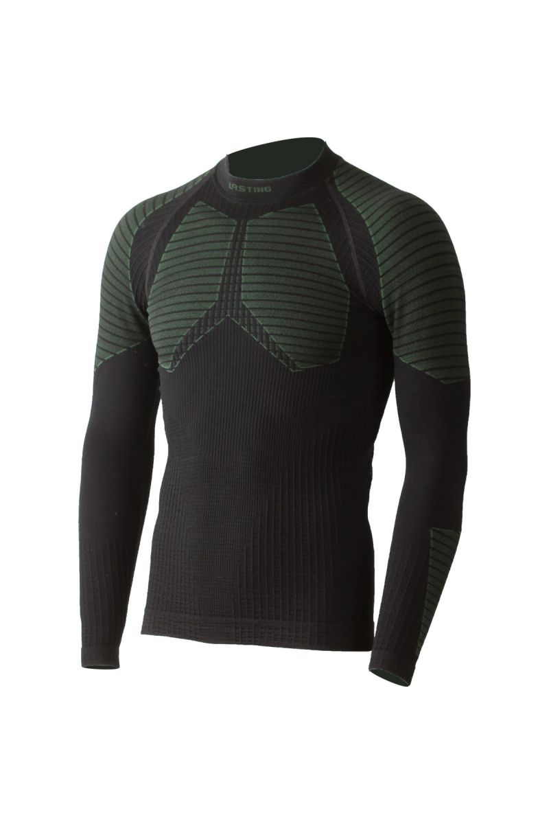 Lasting Werola 9060 čierne vlnené bezšvové tričko Veľkosť: S/M 8595067826400