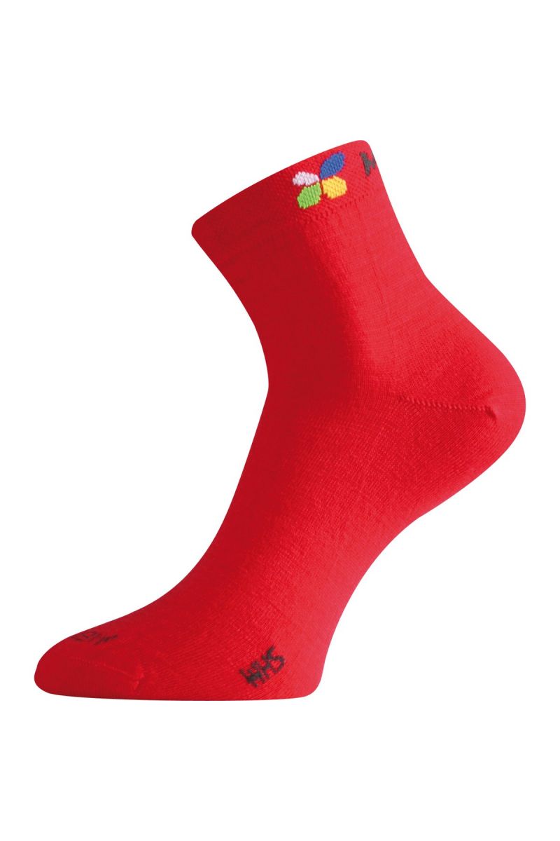 Lasting WHS 388 červená merino ponožka Veľkosť: (34-37) S