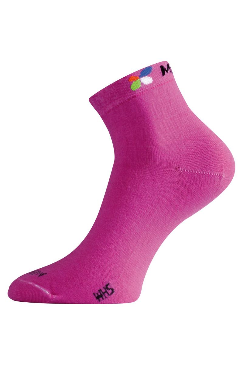 Lasting WHS 498 ružová merino ponožka Veľkosť: (42-45) L