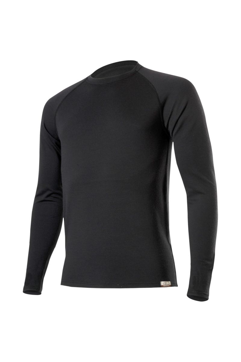 Lasting WITY 9090 čierna vlnená Merino mikina Veľkosť: L