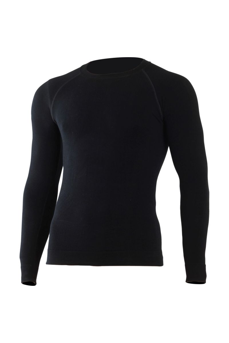Lasting WOLF 9090 čierna bezšvové Merino triko Veľkosť: L/XL