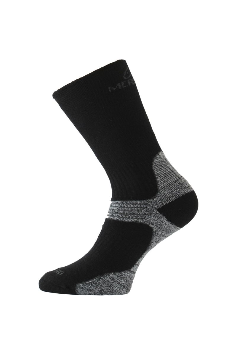 Lasting WSB 908 čierna merino ponožky Veľkosť: (42-45) L